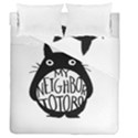 My Neighbor Totoro Black And White Duvet Cover Double Side (Queen Size) View2