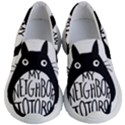 My Neighbor Totoro Black And White Kids Lightweight Slip Ons View1