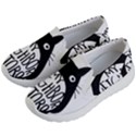 My Neighbor Totoro Black And White Kids Lightweight Slip Ons View2