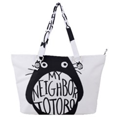 My Neighbor Totoro Black And White Full Print Shoulder Bag