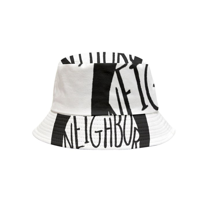 My Neighbor Totoro Black And White Inside Out Bucket Hat (Kids)