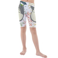 My Neighbor Totoro Cartoon Kids  Mid Length Swim Shorts by Mog4mog4