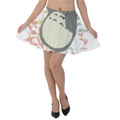 My Neighbor Totoro Cartoon Velvet Skater Skirt by Mog4mog4