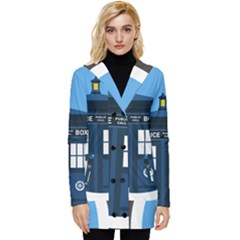 Doctor Who Tardis Button Up Hooded Coat  by Mog4mog4