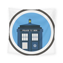 Doctor Who Tardis Square Tapestry (small) by Mog4mog4