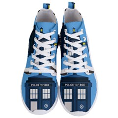 Doctor Who Tardis Men s Lightweight High Top Sneakers by Mog4mog4