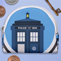 Doctor Who Tardis Horseshoe Style Canvas Pouch by Mog4mog4