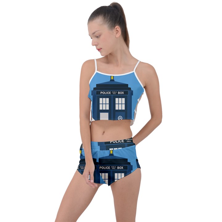 Doctor Who Tardis Summer Cropped Co-Ord Set