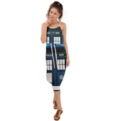 Doctor Who Tardis Waist Tie Cover Up Chiffon Dress by Mog4mog4