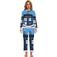 Doctor Who Tardis Womens  Long Sleeve Lightweight Pajamas Set by Mog4mog4