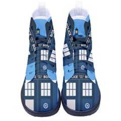 Doctor Who Tardis High-top Canvas Sneakers by Mog4mog4