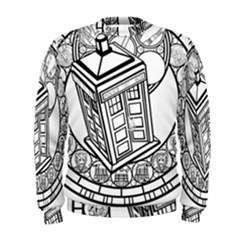 Bad Wolf Tardis Art Drawing Doctor Who Men s Sweatshirt by Mog4mog4