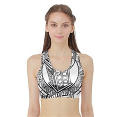 Bad Wolf Tardis Art Drawing Doctor Who Sports Bra With Border by Mog4mog4