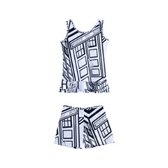 Bad Wolf Tardis Art Drawing Doctor Who Kids  Boyleg Swimsuit by Mog4mog4