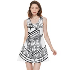 Bad Wolf Tardis Art Drawing Doctor Who Inside Out Reversible Sleeveless Dress by Mog4mog4