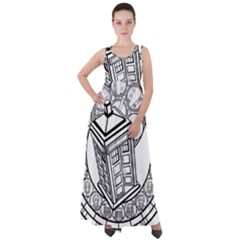 Bad Wolf Tardis Art Drawing Doctor Who Empire Waist Velour Maxi Dress by Mog4mog4