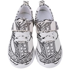 Bad Wolf Tardis Art Drawing Doctor Who Women s Velcro Strap Shoes by Mog4mog4