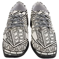 Bad Wolf Tardis Art Drawing Doctor Who Women Heeled Oxford Shoes by Mog4mog4