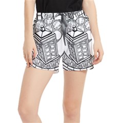 Bad Wolf Tardis Art Drawing Doctor Who Women s Runner Shorts by Mog4mog4