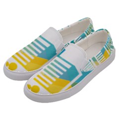 Silhouette Cityscape Building Icon Color City Men s Canvas Slip Ons by Mog4mog4