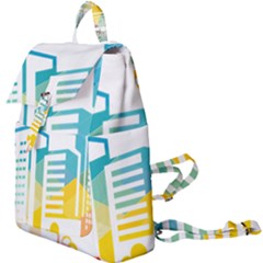 Silhouette Cityscape Building Icon Color City Buckle Everyday Backpack by Mog4mog4