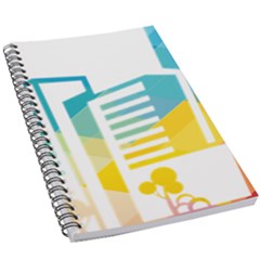 Silhouette Cityscape Building Icon Color City 5 5  X 8 5  Notebook by Mog4mog4