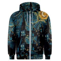 Hogwarts Castle Van Gogh Men s Zipper Hoodie by Mog4mog4