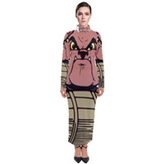 Art Dog Clip Art Turtleneck Maxi Dress by Mog4mog4