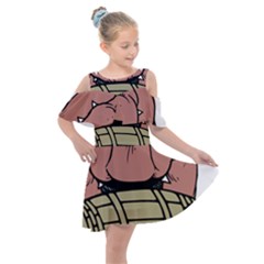 Art Dog Clip Art Kids  Shoulder Cutout Chiffon Dress by Mog4mog4