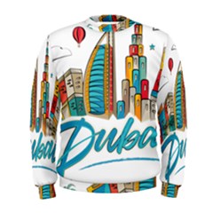 Burj Khalifa Skyline Clip Art Drawing Comic World Men s Sweatshirt by Mog4mog4