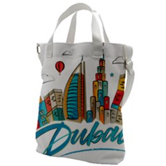 Burj Khalifa Skyline Clip Art Drawing Comic World Canvas Messenger Bag by Mog4mog4