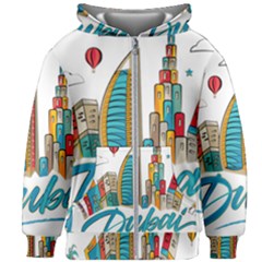 Burj Khalifa Skyline Clip Art Drawing Comic World Kids  Zipper Hoodie Without Drawstring by Mog4mog4