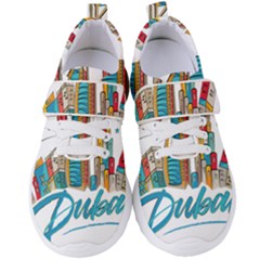 Burj Khalifa Skyline Clip Art Drawing Comic World Women s Velcro Strap Shoes by Mog4mog4