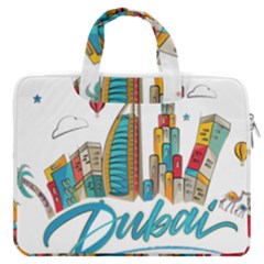 Burj Khalifa Skyline Clip Art Drawing Comic World Macbook Pro 16  Double Pocket Laptop Bag  by Mog4mog4