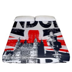 Big Ben City Of London Fitted Sheet (king Size) by Mog4mog4