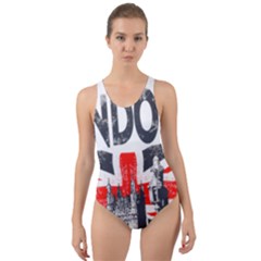 Big Ben City Of London Cut-out Back One Piece Swimsuit by Mog4mog4