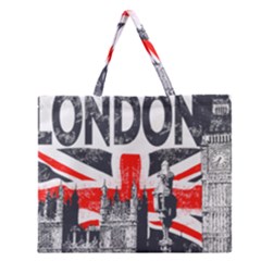 Big Ben City Of London Zipper Large Tote Bag by Mog4mog4