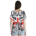 Big Ben City Of London V-Neck Flutter Sleeve Top View2