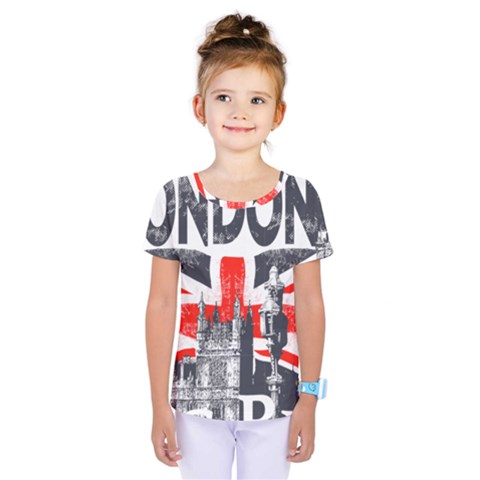 Big Ben City Of London Kids  One Piece Tee by Mog4mog4