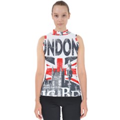 Big Ben City Of London Mock Neck Shell Top by Mog4mog4