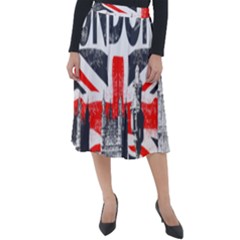 Big Ben City Of London Classic Velour Midi Skirt  by Mog4mog4