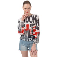 Big Ben City Of London Banded Bottom Chiffon Top by Mog4mog4