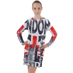 Big Ben City Of London Long Sleeve Hoodie Dress by Mog4mog4