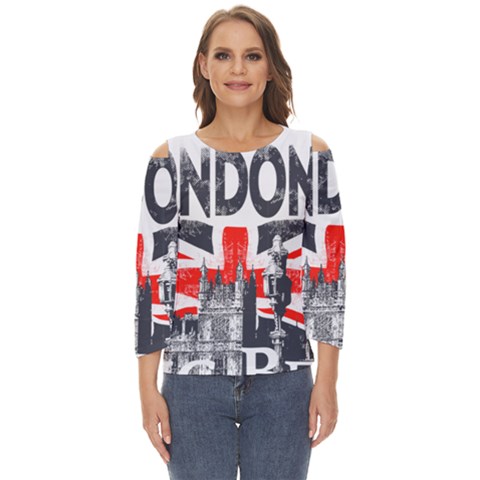 Big Ben City Of London Cut Out Wide Sleeve Top by Mog4mog4