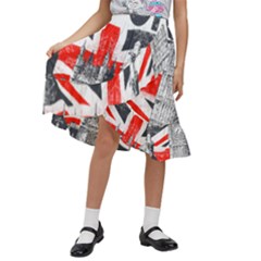 Big Ben City Of London Kids  Ruffle Flared Wrap Midi Skirt by Mog4mog4