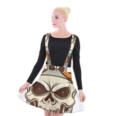 Motorcycle Helmet Skull Clip Art Cranial Skeleton Suspender Skater Skirt by Mog4mog4