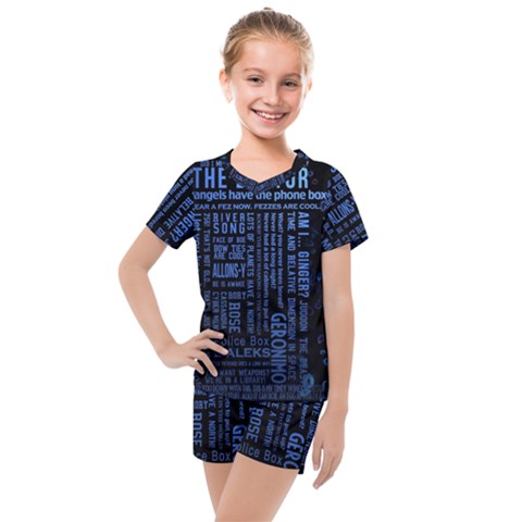 Doctor Who Tardis Kids  Mesh Tee And Shorts Set by Mog4mog4