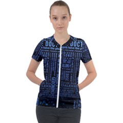 Doctor Who Tardis Short Sleeve Zip Up Jacket by Mog4mog4