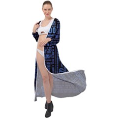 Doctor Who Tardis Maxi Chiffon Beach Wrap by Mog4mog4