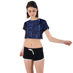 Doctor Who Tardis Tie Back Short Sleeve Crop Tee by Mog4mog4